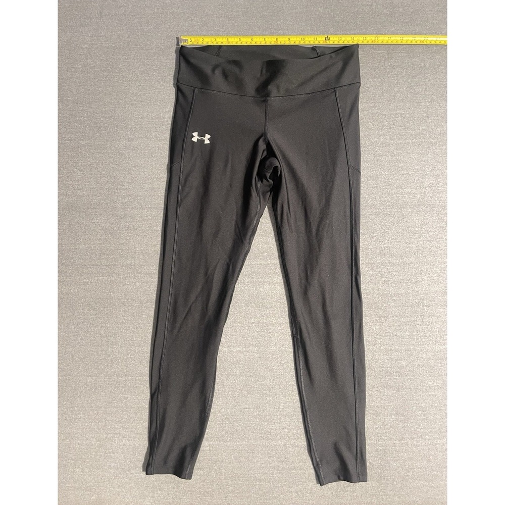 Under Armour Women's‎ Black HeatGear Compression Leggings LG Athletic Workout